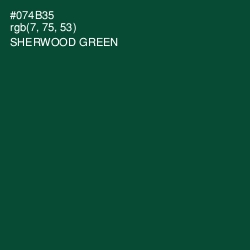 #074B35 - Sherwood Green Color Image